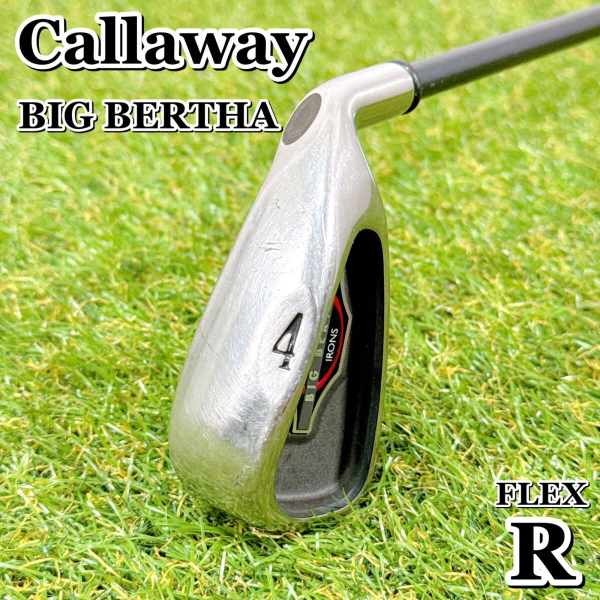 Callaway BIG BERTHA キャロウェイ ビッグバーサ 4番アイアン ロングアイアン カーボン フレックスR 男性 右利き【K054】拍卖