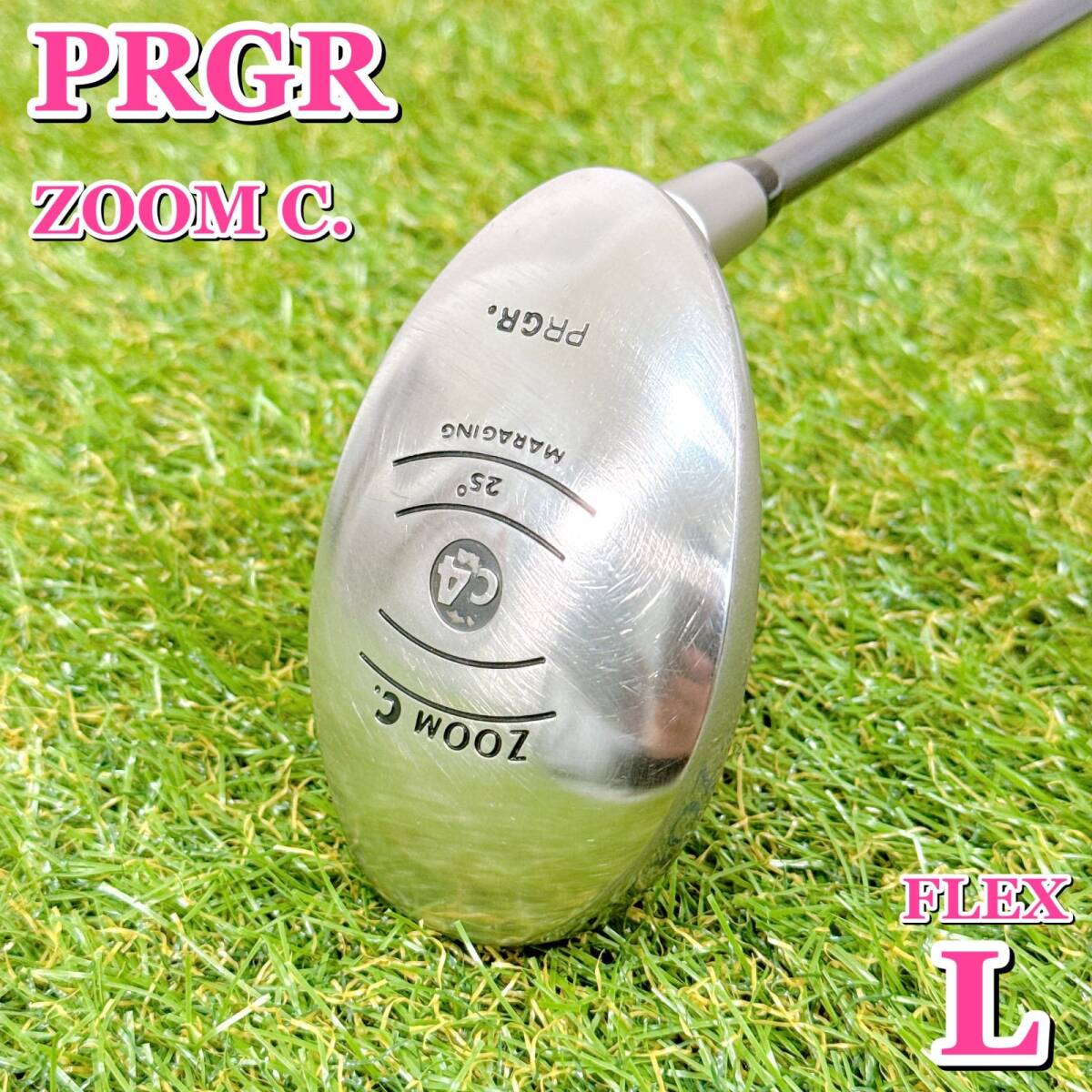 PRGR ZOOM C. C4 プロギア ズーム ユーティリティ カーボン フレックスL M-30 レディースゴルフクラブ 女性 シニア 右利き 【K039】拍卖