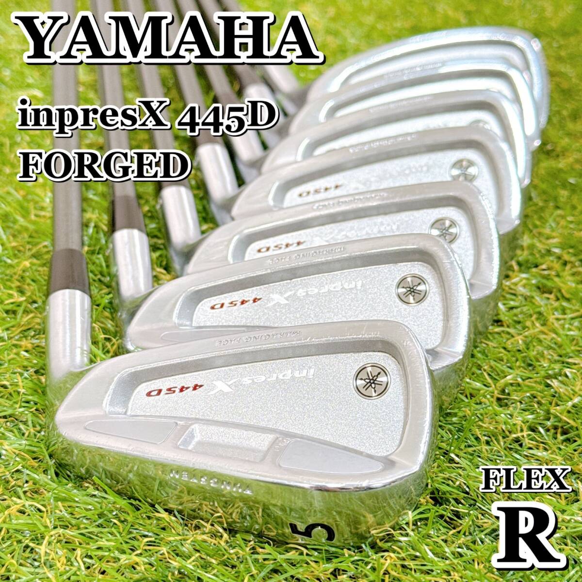 YAMAHA inpresX 445D FORGED ヤマハ インプレス フォージド 軟鉄鍛造 7本 フレックスR カーボン TX-506i クラブ 男性 右利き 【K026】拍卖