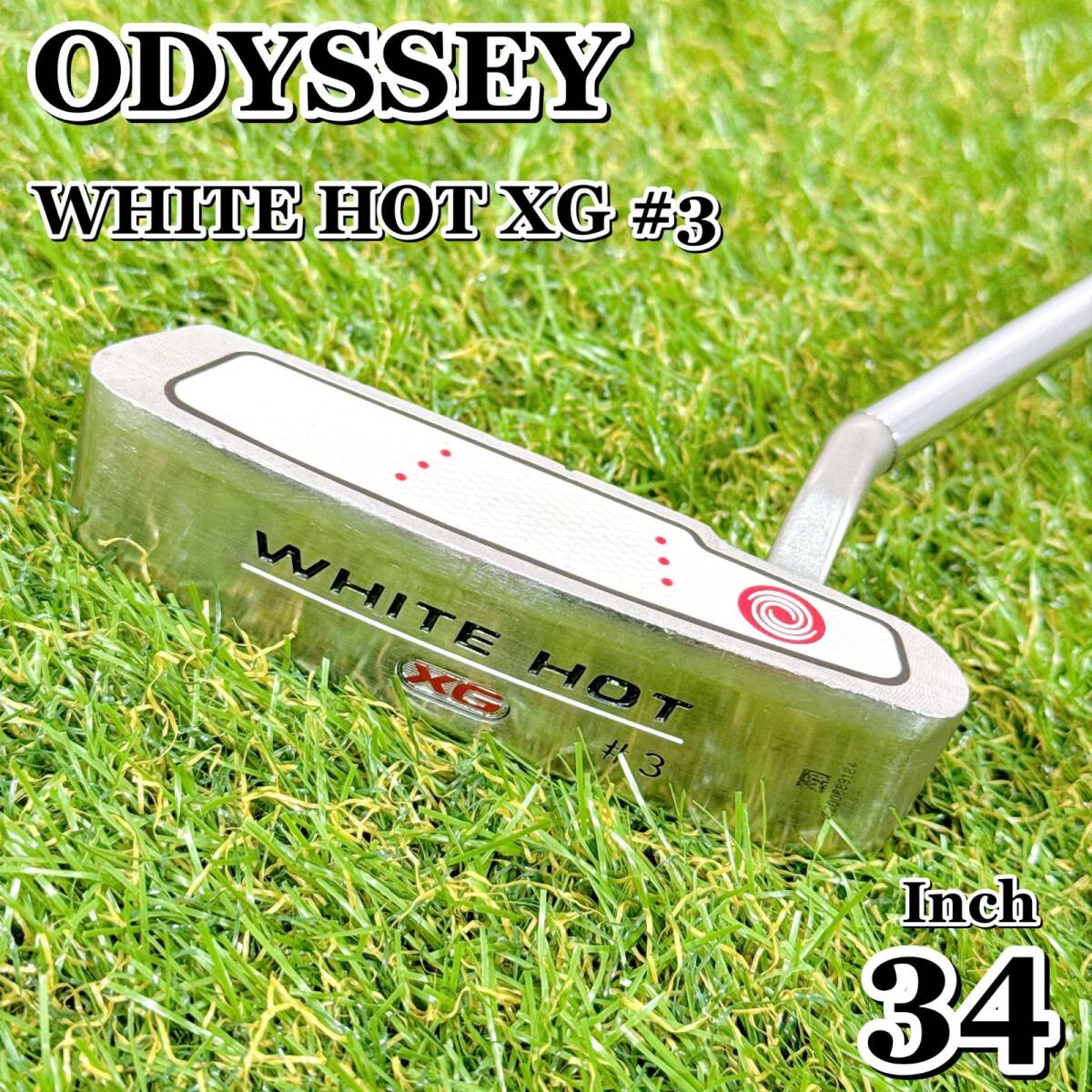 ODYSSEY オデッセイ WHITE HOT XG #3 メンズゴルフクラブ パター 34インチ ホワイトホット 男性 右利き スチール ピン型 【K020】拍卖