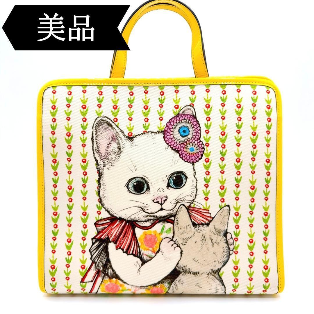 ◇グッチ◇チルドレンズ/ヒグチユウコ/605614/猫/キャット/トートバッグ拍卖