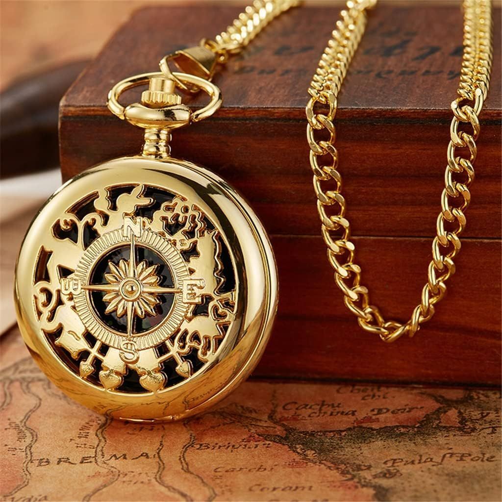 【即決★送料無料】羅針盤(コンパス)デザイン ペンダント ヴィンテージ懐中時計 1200円★ゴールド/スチームパンク風/冒険ファンタジー拍卖