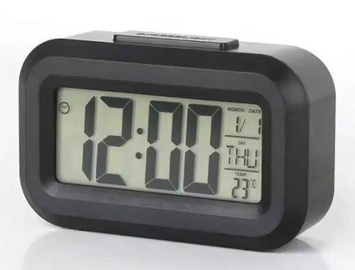 【送料無料】小型置き時計LEDデジタル目覚まし時計タテ5.5㎝×ヨコ8.8㎝×幅2.6㎝バックライト単四電池スヌーズ カレンダー 英語説明書拍卖