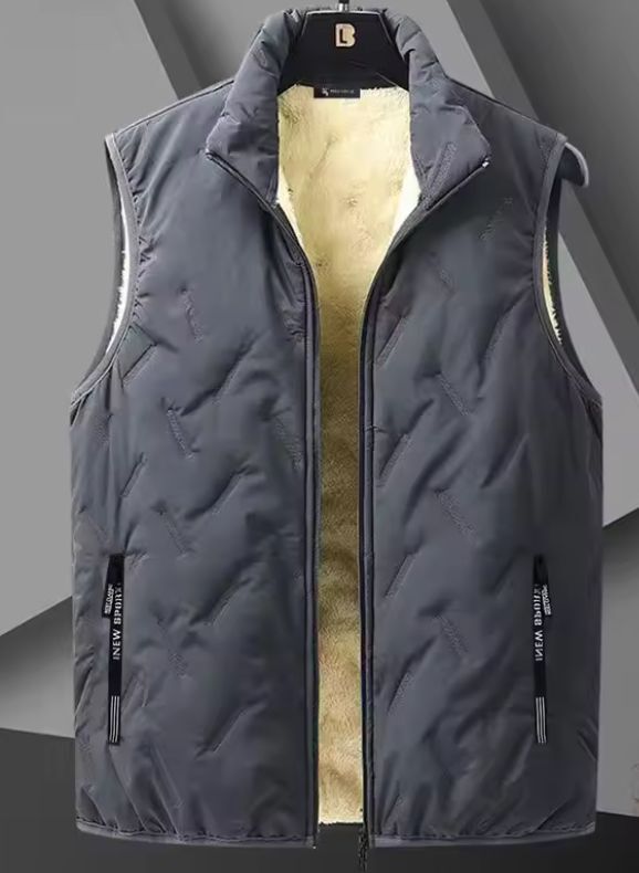 【即決/送料無料・XLサイズ】大人の定番!裏ボア 楽天¥5,990円VネックキルティングダウンベストGrey軽量・薄手・ビジネス&釣り対応拍卖