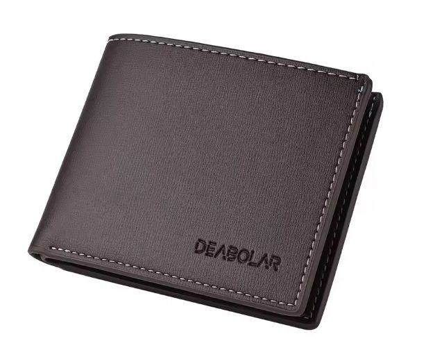 【送料無料】薄型 二つ折り財布 メンズ レザー シンプル お札入れ カード入れ 財布 レディース おしゃれ ショートウォレット ブラウン拍卖