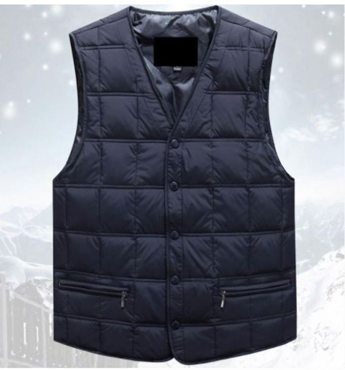 【即決/送料無料・XLサイズ】大人の定番!ヤフーショップ5940円Vネック キルティング ダウンベストNavy 軽量・薄手・ビジネス*&釣り*対応拍卖
