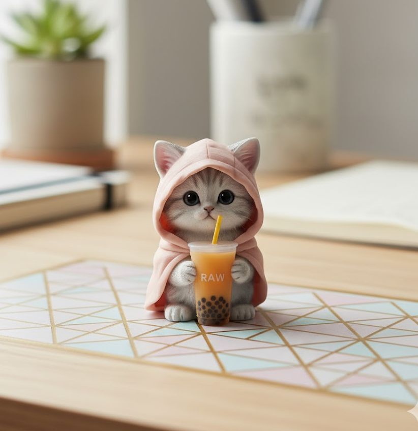 【送料無料】即決!タピオカ猫ちゃん カーフレグランスSNS映え 超絶カワイイ! 車用エアコン芳香剤 アロマセラピー ピンク/マスコット拍卖