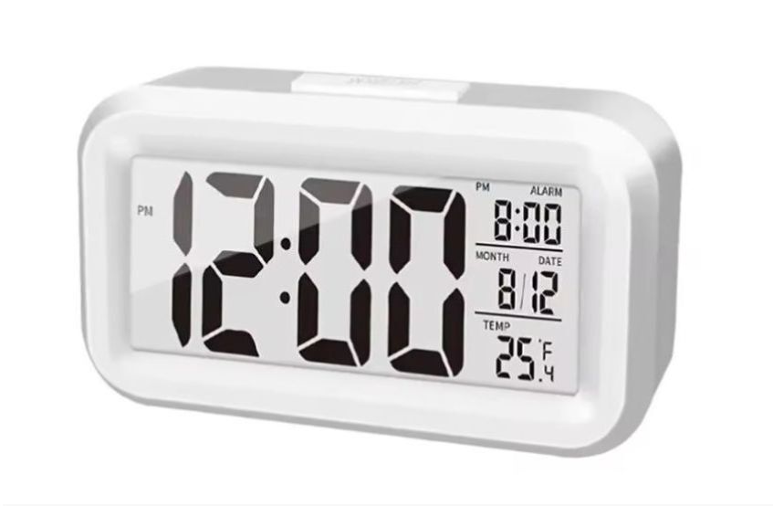 【送料無料】小型置き時計LEDデジタル目覚まし時計タテ5.5㎝×ヨコ8.8㎝×幅2.6㎝バックライト単四電池 カレンダースヌーズ 英語説明書拍卖