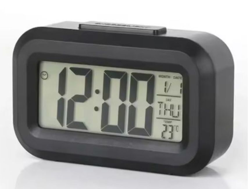 【送料無料】小型置き時計LEDデジタル目覚まし時計タテ5.5㎝×ヨコ8.8㎝×幅2.6㎝バックライト単四電池スヌーズ カレンダー 英語説明書拍卖