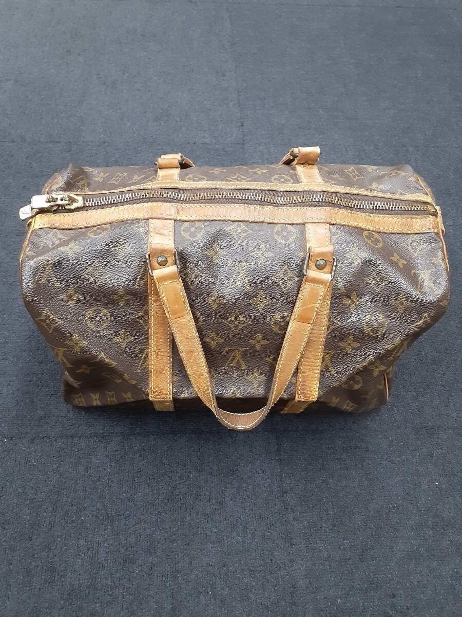 LOUIS VUITTON ルイヴィトン モノグラム サックスープル35 ボストンバッグ ハンドバッグ ブラウン 1ヶ所ビス取れ エ拍卖