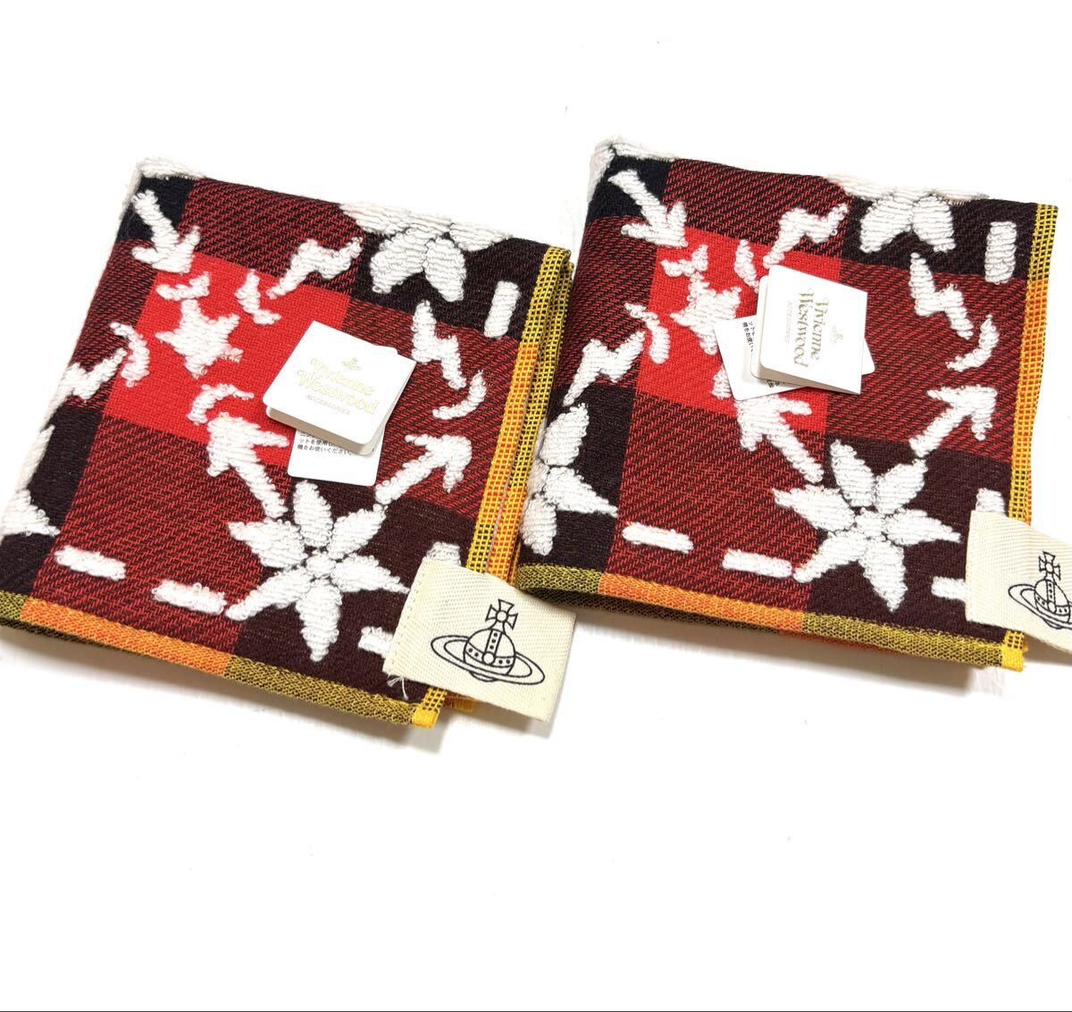 23 新品 ヴィヴィアン ウエストウッド タオルハンカチ 2枚 オーブ 送料無料 b'拍卖