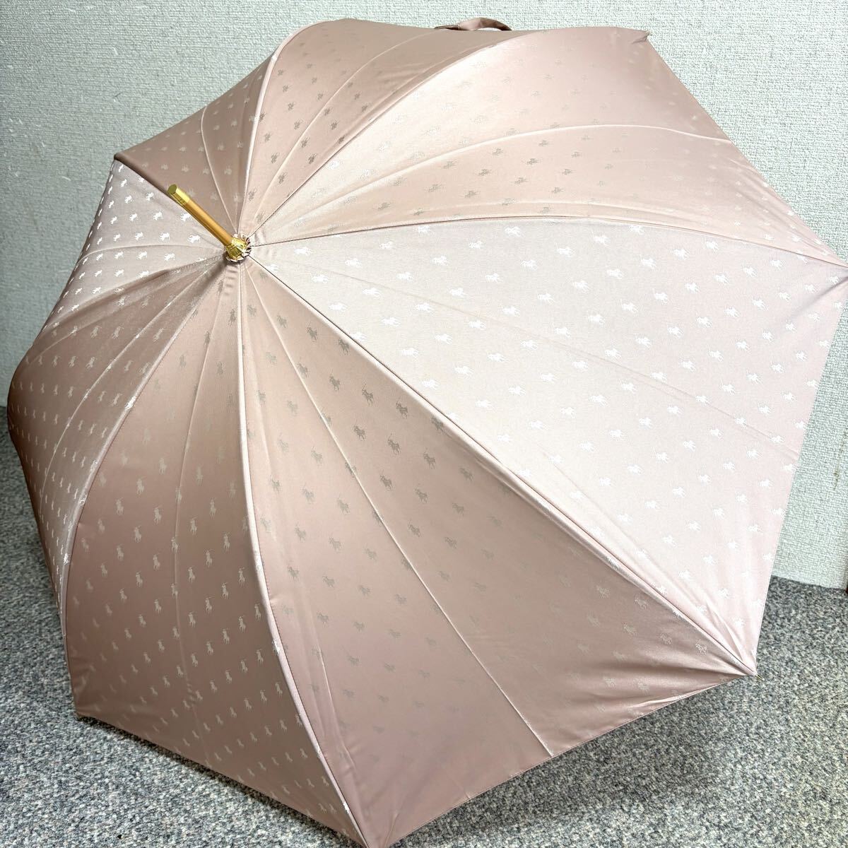 J 送料無料 ラルフローレン 傘 雨傘 長傘 ポニー総柄 日本製拍卖