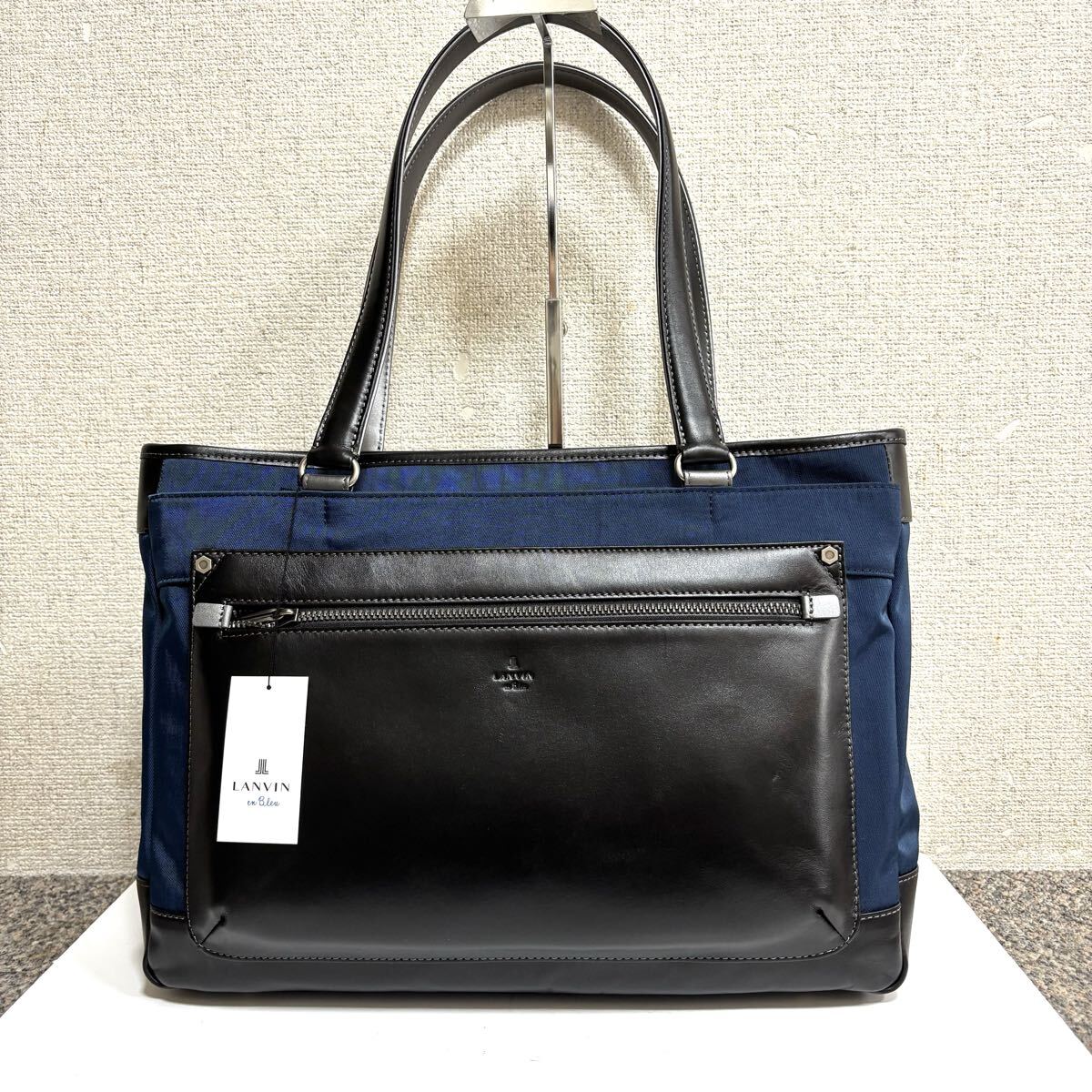 新品 ランバン オン ブルー トートバッグ ビジネス 定価3.5万 PC13.3インチ対応 525501拍卖