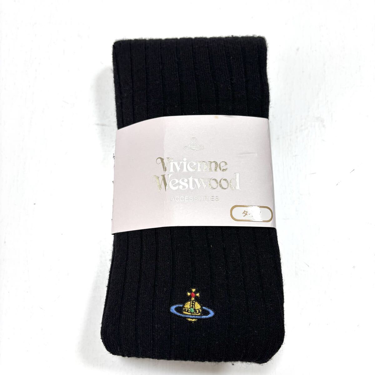 送料無料 新品 正規品 ヴィヴィアン ウエストウッド リブオーブタイツ 黒拍卖