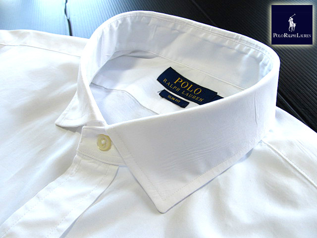 ★500円スタート!ラルフローレン RALPH LAUREN ワイドスプレットシャツ 長袖 Lサイズ 希少品 ラルフプレミアム・ホワイト拍卖