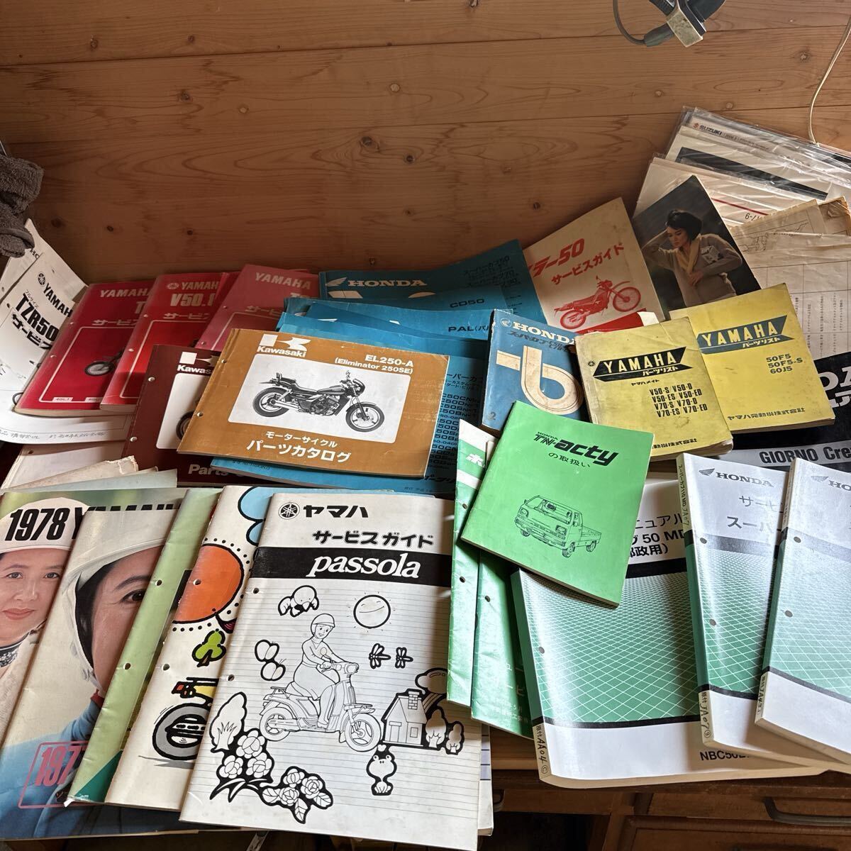 used バイク YAMAHA HONDA SUZUKI KAWASAKI パーツリスト 車種年代色々 スーパーカブ パッソル レッツ メイト ハスラー k80等拍卖