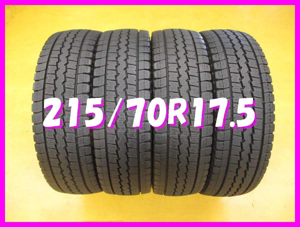 ◆送料無料 A4s◆ 中型用 スタッドレス 215/70R17.5 118/116LLT ダンロップ LT03 冬4本 ※2022年製②拍卖