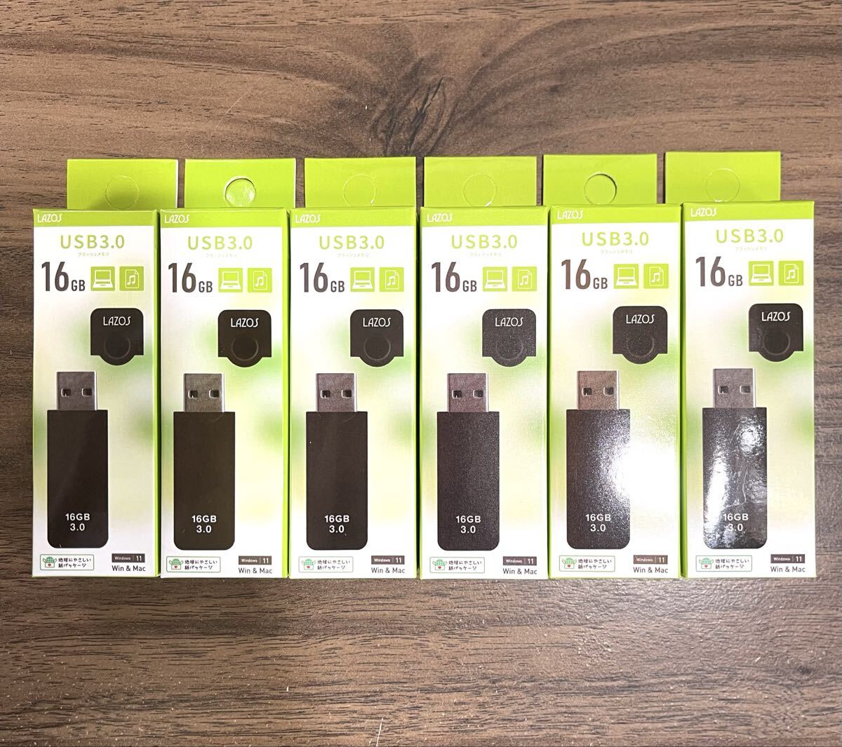 USBメモリー16GB LAZOSブランド!【6個セット】拍卖