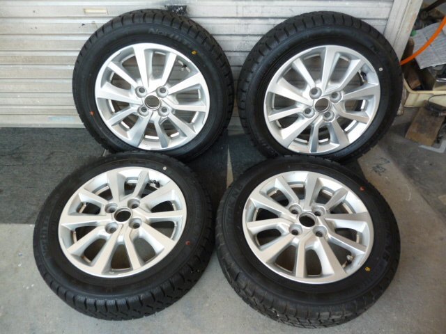 スタッドレスタイヤ タントカスタム LA600S H26 2024年製 4本セット 155/65R14 スタットレス アルミホイール拍卖