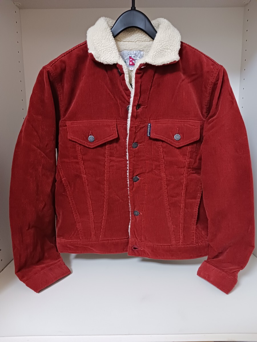 HRM ハリウッドランチマーケット赤 コーデュロイジャケット(ジージャン) ボア、裏起毛。サイズ表示3。1996年頃購入試着のみ美品拍卖
