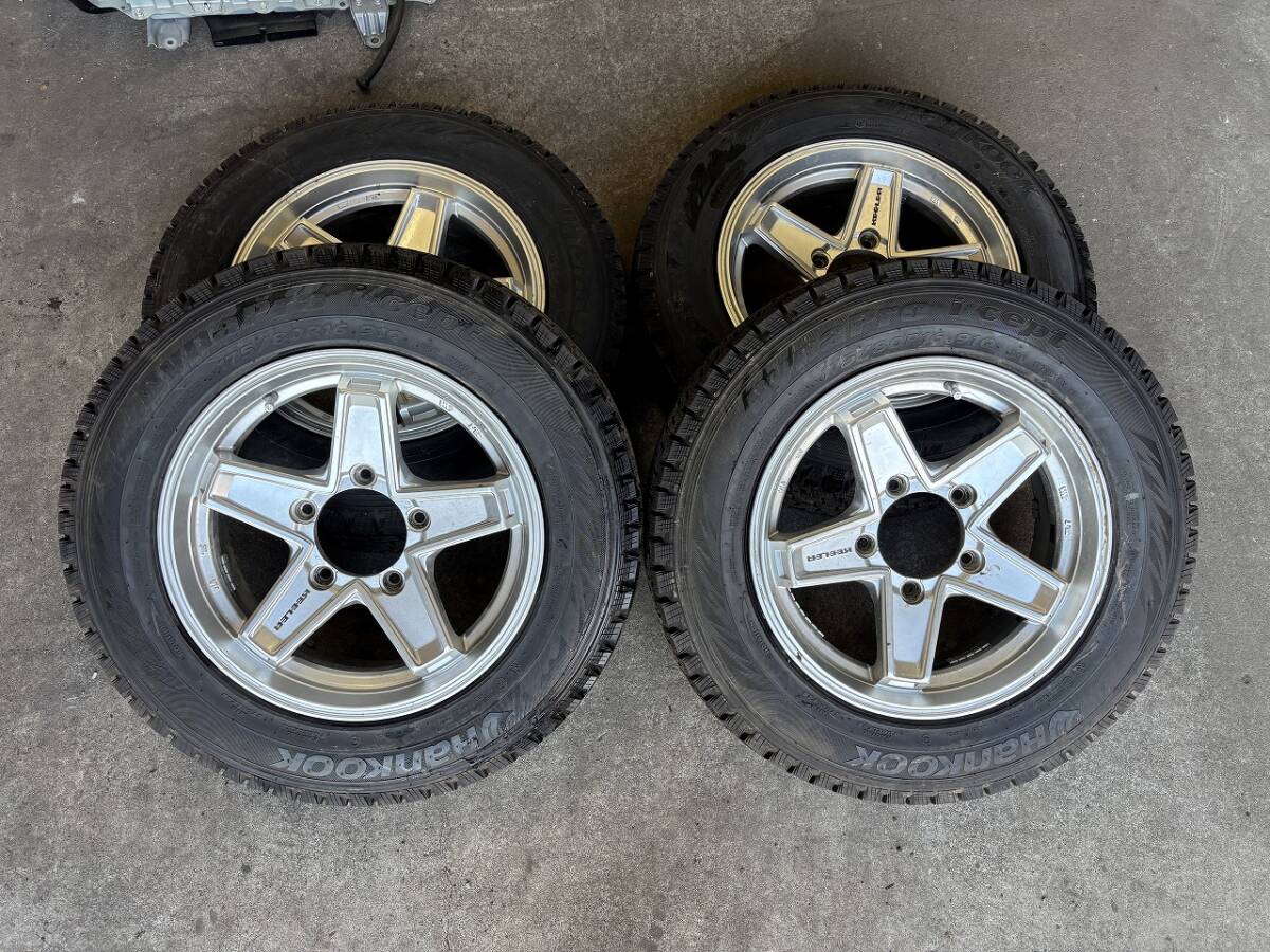 ★☆HANKOOK Dynapro icept 175/80R16 2024年製 9部山 KEELER 16×5.5J +22 5H 139.7PCD☆★拍卖