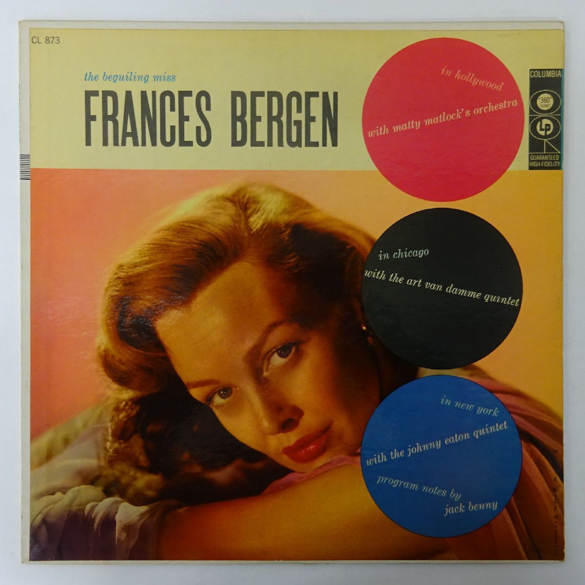 14059486;【ほぼ美盤/US盤/COLUMBIA/6EYE/MONO/深溝/コーティング】Frances Bergen / The Beguiling Miss拍卖