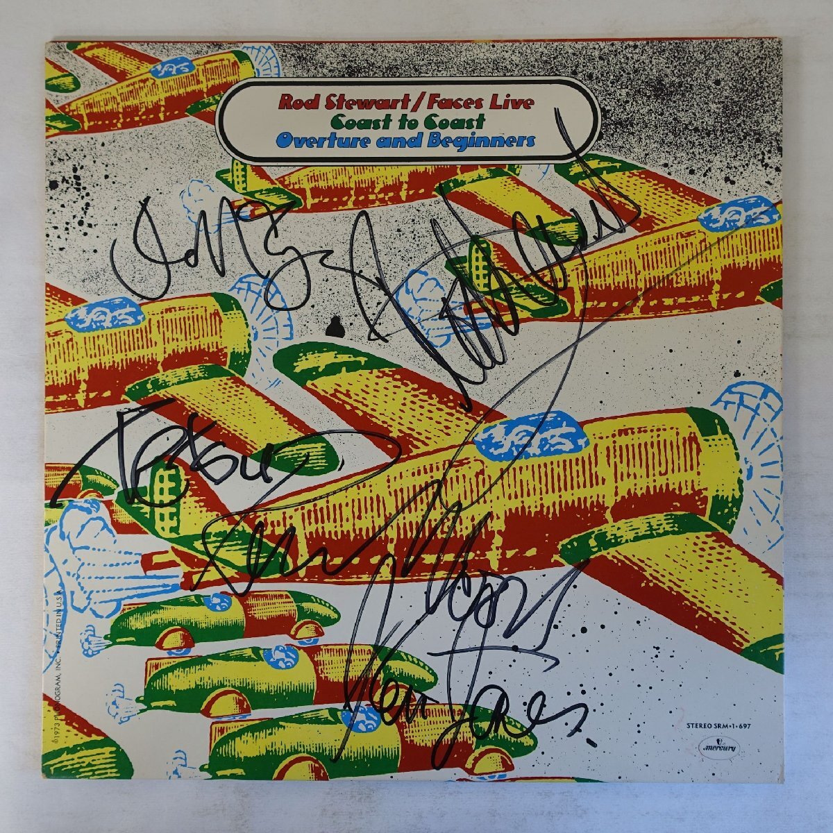 14059646;【US盤/直筆サイン/見開き】Rod Stewart / Faces / Coast To Coast Overture And Beginners拍卖