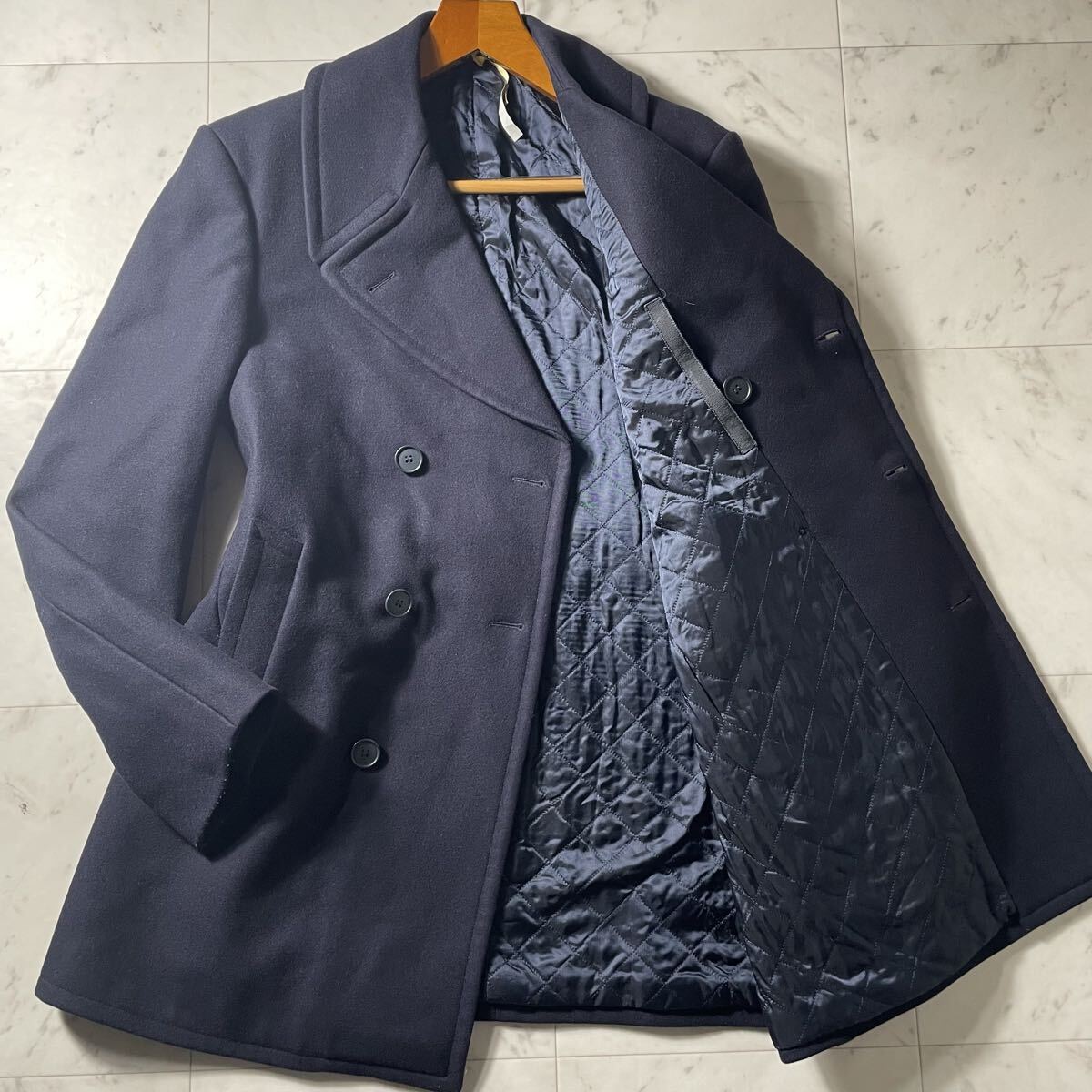 圧巻XXL!!!豪華カシミヤ!!!【エンポリオアルマーニ EMPORIO ARMANI】ピーコート Pコート ジャケット キルティング◎ 54◎拍卖