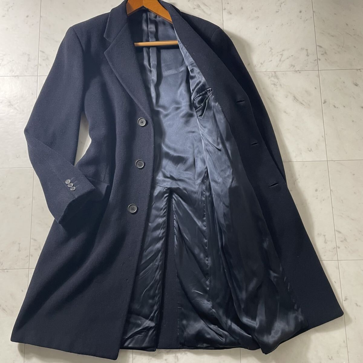 実寸XXL相当!!!頂点頂上!!!【ジョルジオアルマーニ GIORGIO ARMANI】チェスターコート ロング◎ マキシ丈◎ 肉厚◎拍卖