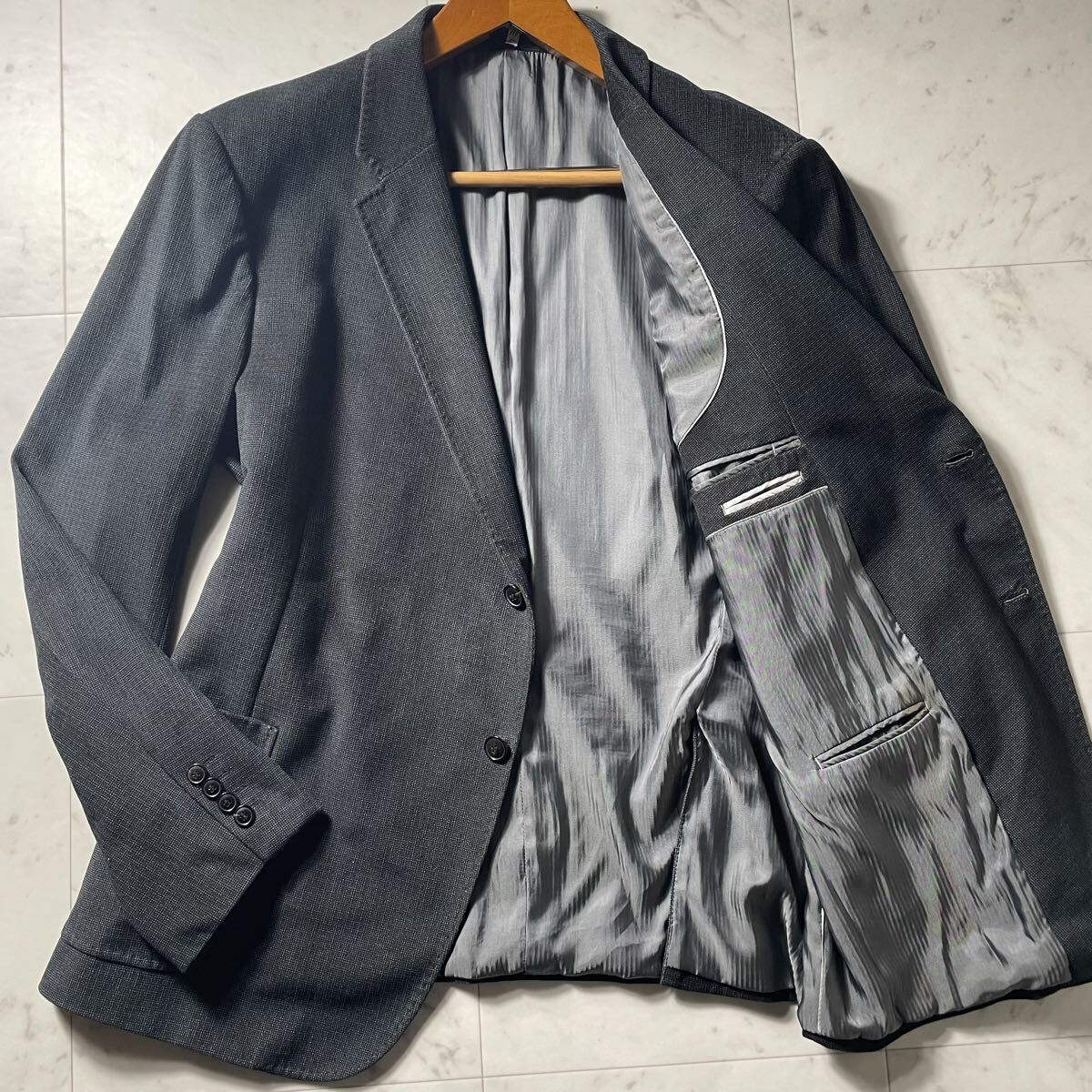 超弩級XXXXXL!!!化け物スタイル!!!【アルマーニ ARMANI COLLEZIONI】二度と出会えない!!! テーラードジャケット 霜降り◎ 60◎拍卖