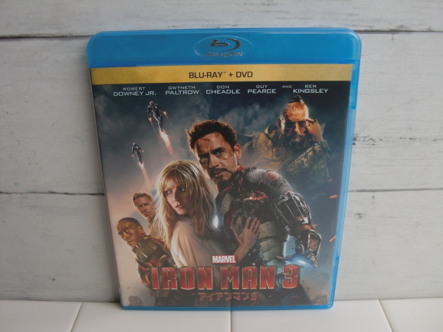 マーベル 〇● アイアンマン3 Blu-ray+DVD ●〇 ロバート・ダウニー・Jr グウィネス・パルトロー ドン・チードル ガイ・ピアース拍卖