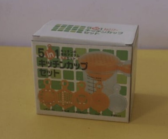 【新品未使用】キッチンの便利アイテム 5点セット 5in1キッチンカップ オレンジカラー 透明拍卖