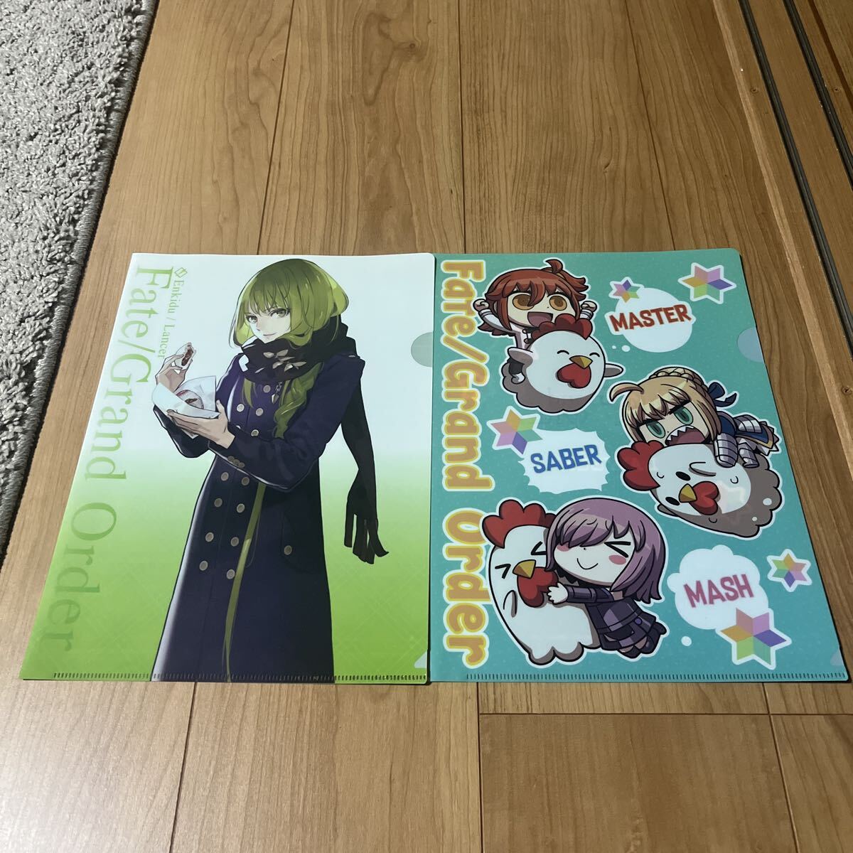 Fate/Grand Order A4クリアファイル ローソン Enkidu/Lancer MASTER SABER MASH 2枚セット拍卖
