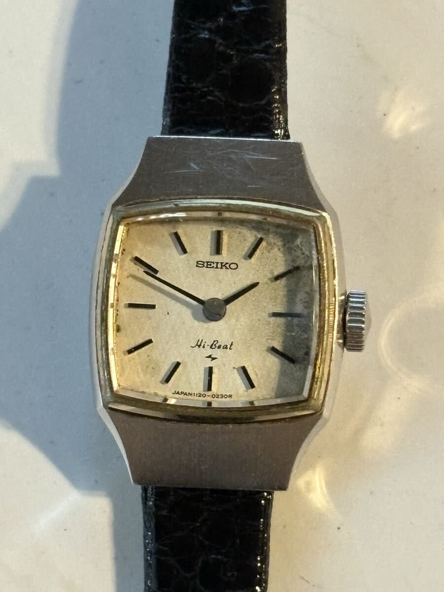 C【E24041314】1円〜 セイコー SEIKO ハイビート 腕時計 Hi-Beat 手巻き ヴィンテージ アナログ スクエア 451140 ステンレススチール拍卖