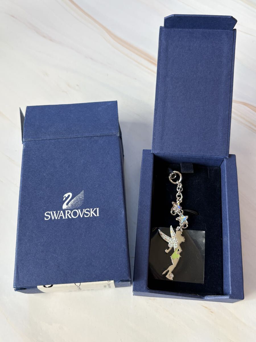 C【T24122121】1円〜 SWAROVSKI スワロフスキー キーホルダー チャーム ラインストーン ディズニー ティンカーベル ストラップ拍卖