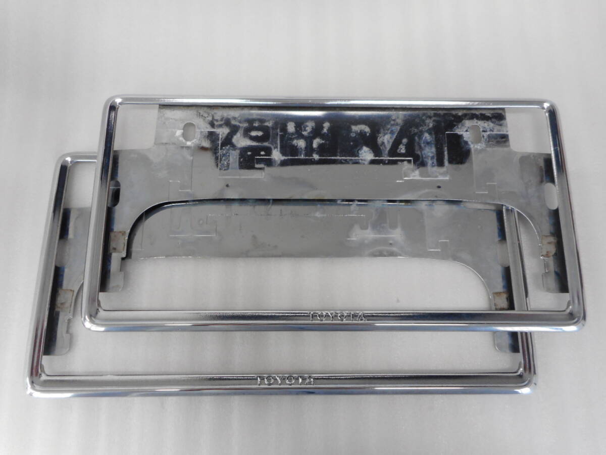 トヨタ純正◆ナンバーフレーム◆メッキナンバーフレーム◆前後2枚セット拍卖