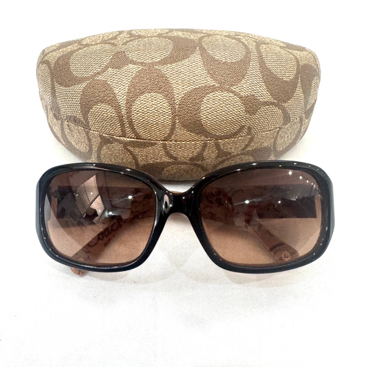 1円~★COACH コーチ サングラス SHARON S700A Tortoise ブラウン系 ロゴ柄 レディース スクエア ケース付 Y509-87拍卖