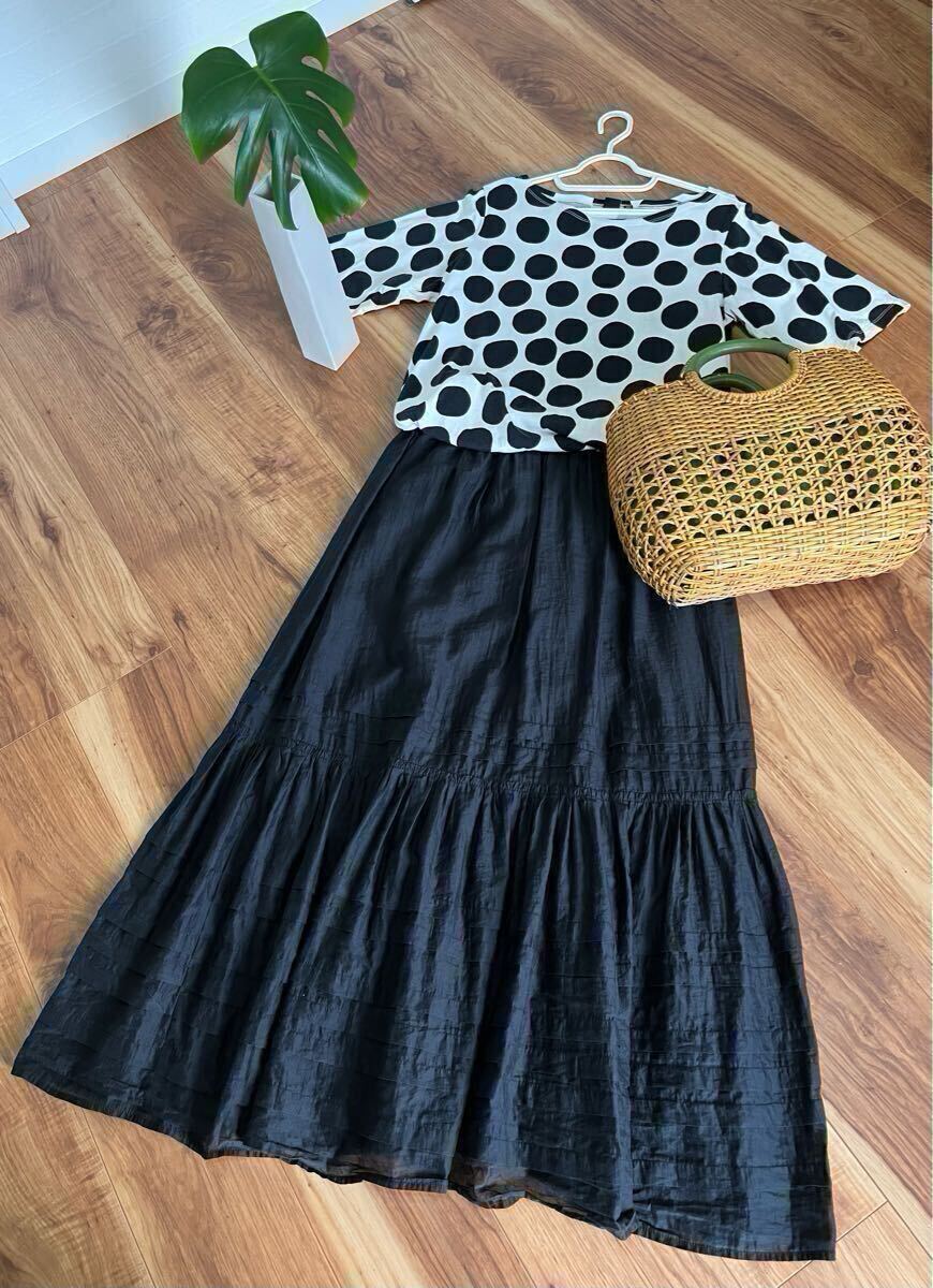 ブラックティアードスカート omekashi拍卖