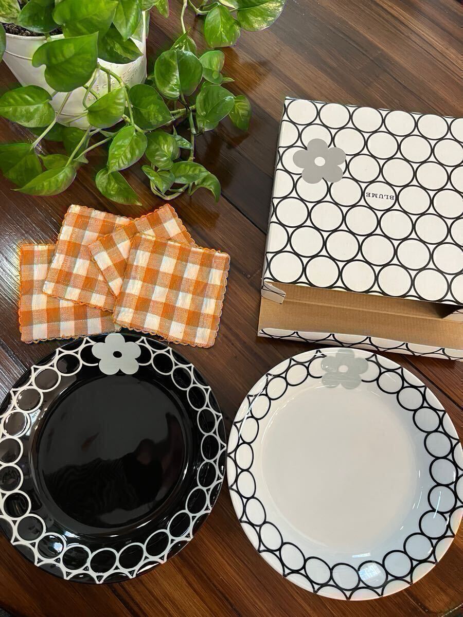 BLUME ペア皿&チェックコースター拍卖