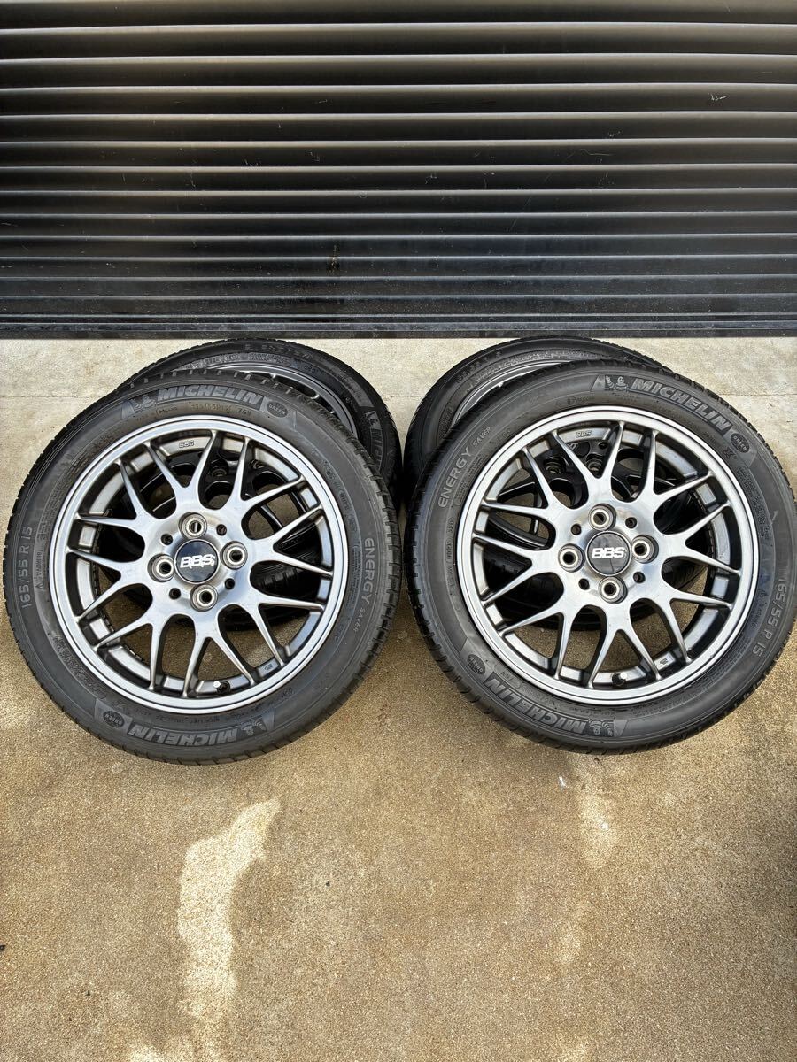 レア ダイハツ コペン アルティメットエディション 純正 BBS RX280 15×4.5J+45 4穴 100 美品 165/55-15 ミシュラン拍卖