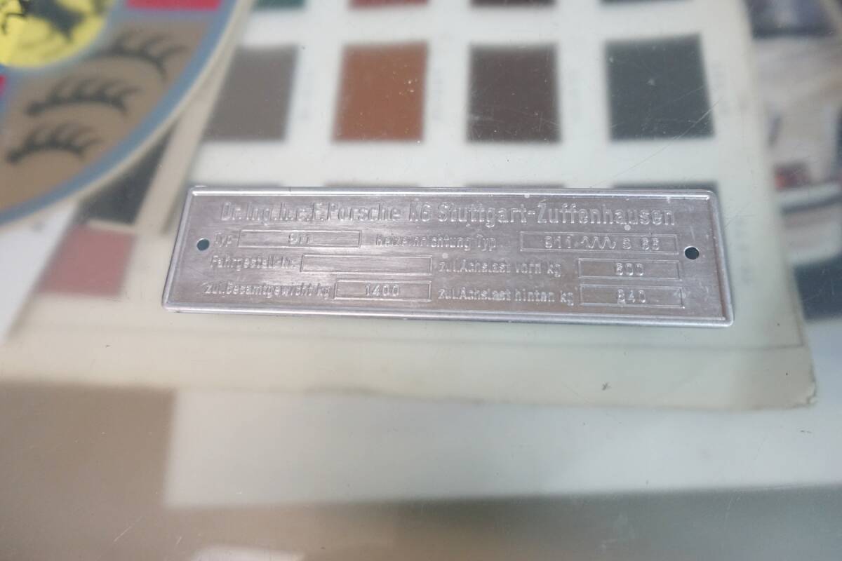 売切15 ポルシェ 911 Vin プレート 純正 ナロー SWB 1965~1969 2.0専用 91172300919拍卖