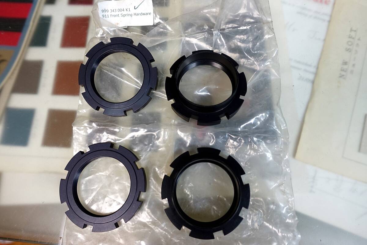 売切15 ポルシェ 911 コイルオーバー サスペンション ハイトアジャスター フロント 4個 左右 新品 999343004 拍卖