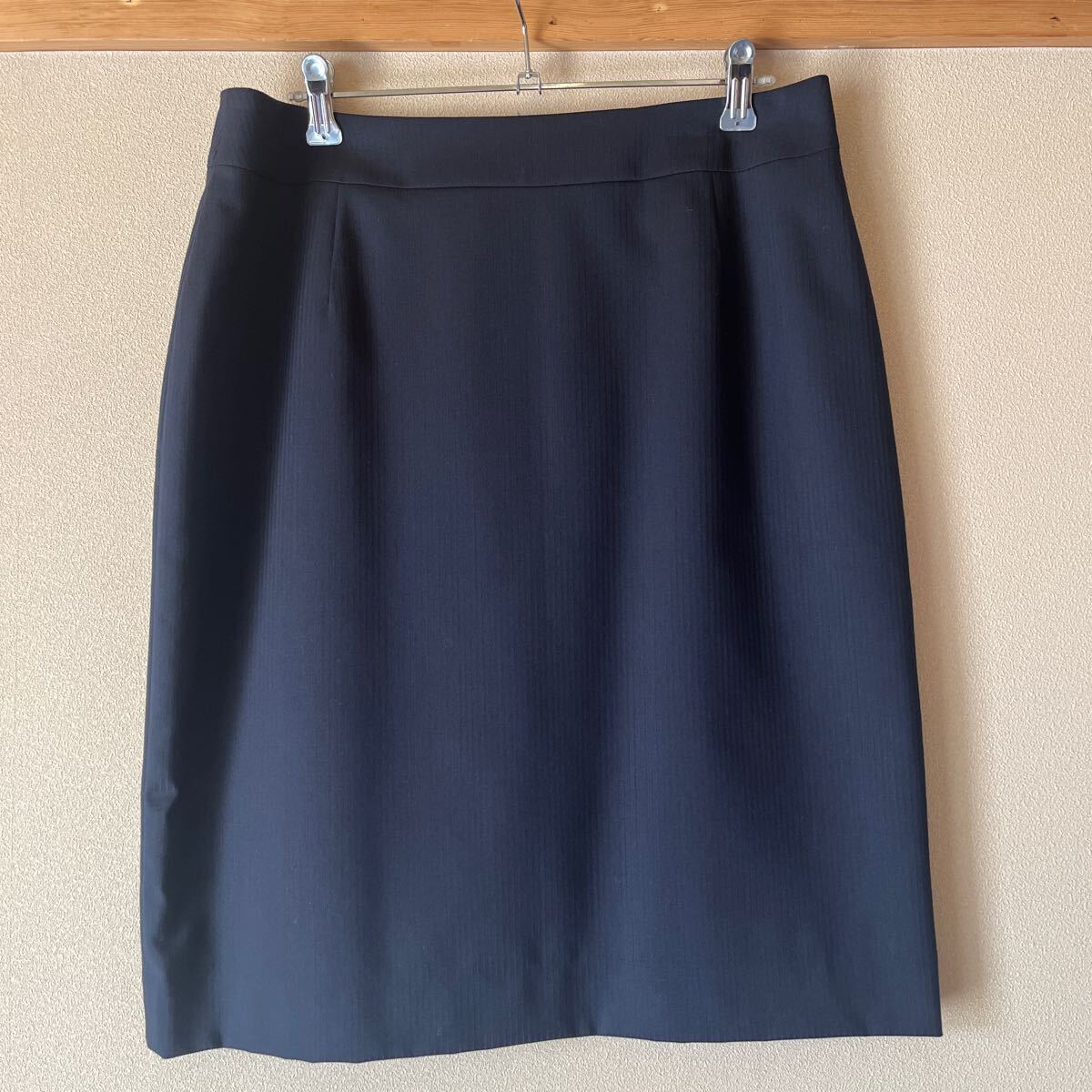 スーツ スカートのみ 紺色 ストライプ柄 サイズ15号拍卖