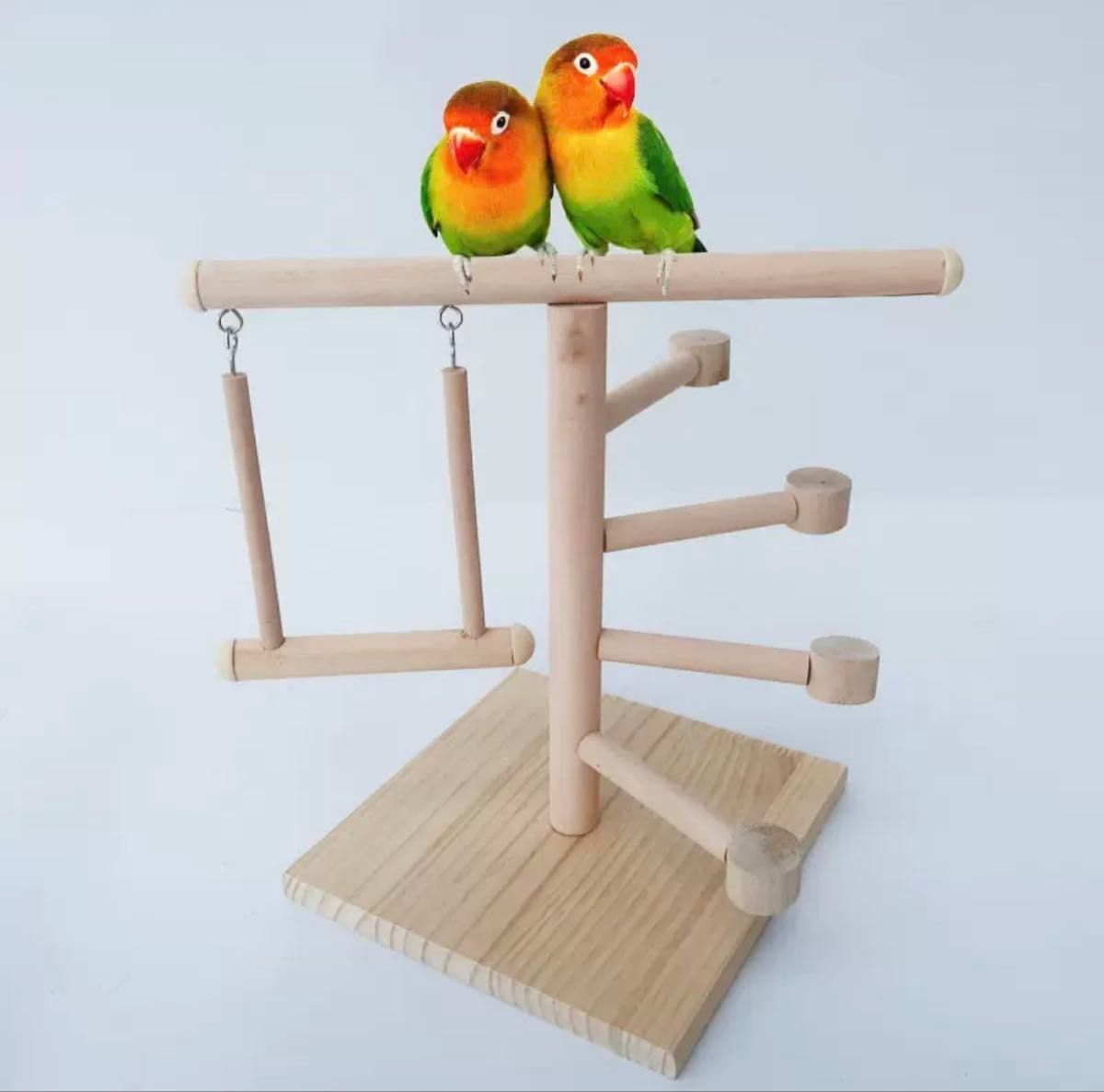 【人気】インコ・文鳥が喜ぶ!回転止まり木&はしごブランコ アスレチックおもちゃ拍卖