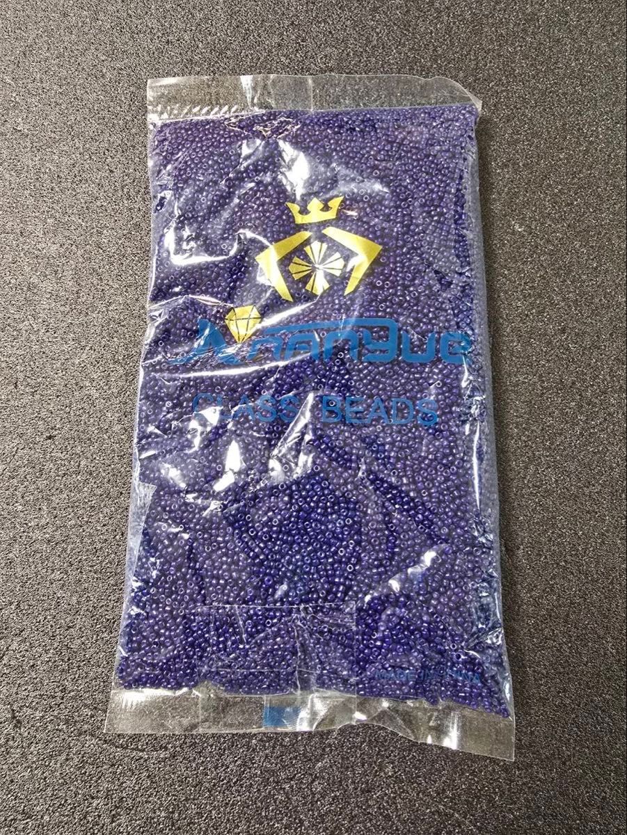 【約450g】丸小ビーズ 青①★手芸材料・ハンドメイドアクセサリーパーツ・バッグ制作に◎拍卖