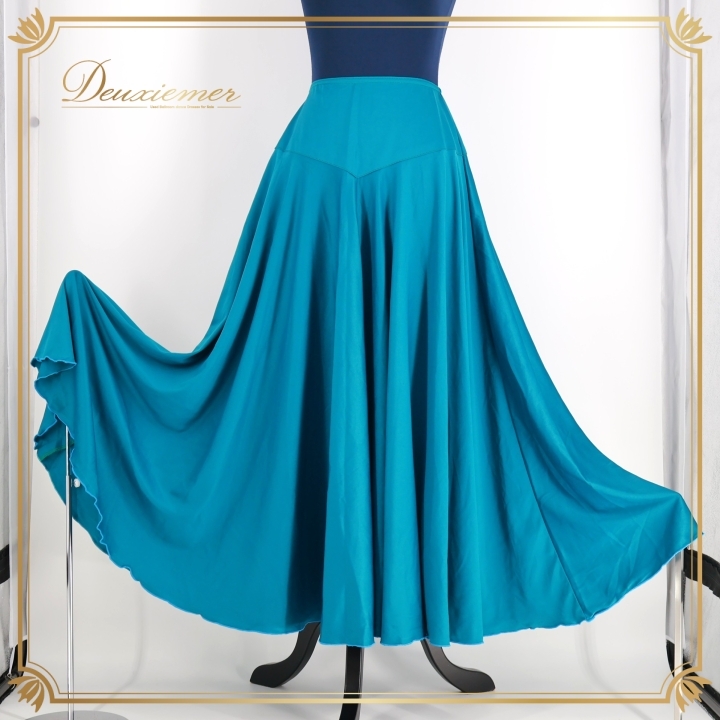 フラメンコ 衣装 ファルダ グリーン系 エルモサ イベリア スカート 無地 シンプル レッスン HERMOSA IBERIA 柔らかい ターコイズグリーン拍卖
