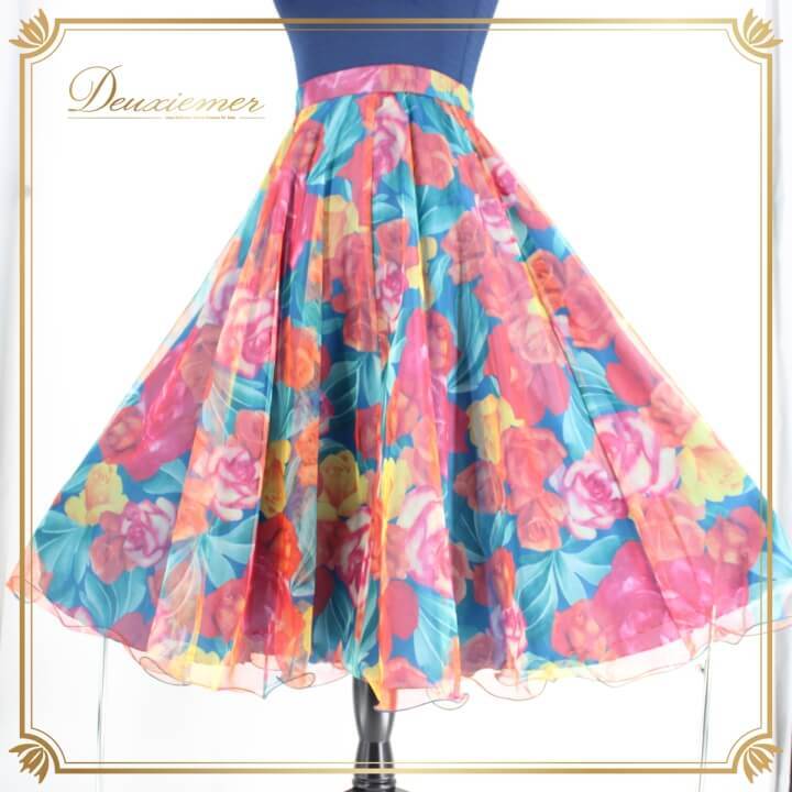 社交ダンス 衣装 スタンダード スカート レッスンウェア レディース オールシーズン Bright Proceed ブライトプロシード カラフル 赤 青拍卖