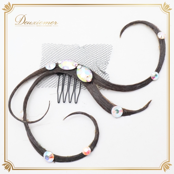 社交ダンス 小物 多美咲 タミショウ ヘアオーナメント つけ髪 つけ毛 ヘアアクセサリー オーロラ コーム デモ 競技 ダンス パーティ 発表会拍卖