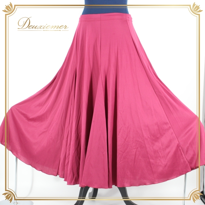 社交ダンス 衣装 スタンダード スカート レッスンウェア 女性用 レディース オールシーズン 紫 パープル系 無地 シンプル フォーマル拍卖