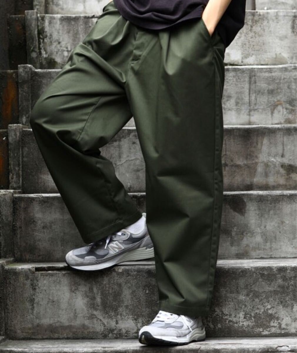 フリークスストア FREAK STORE チノパンツ ワイドパンツ カーキ オリーブ拍卖